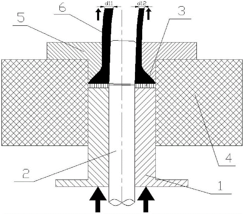 Method for improving wall-thickness uniformity during large-sized thick-wall pipe vertical hot extrusion process