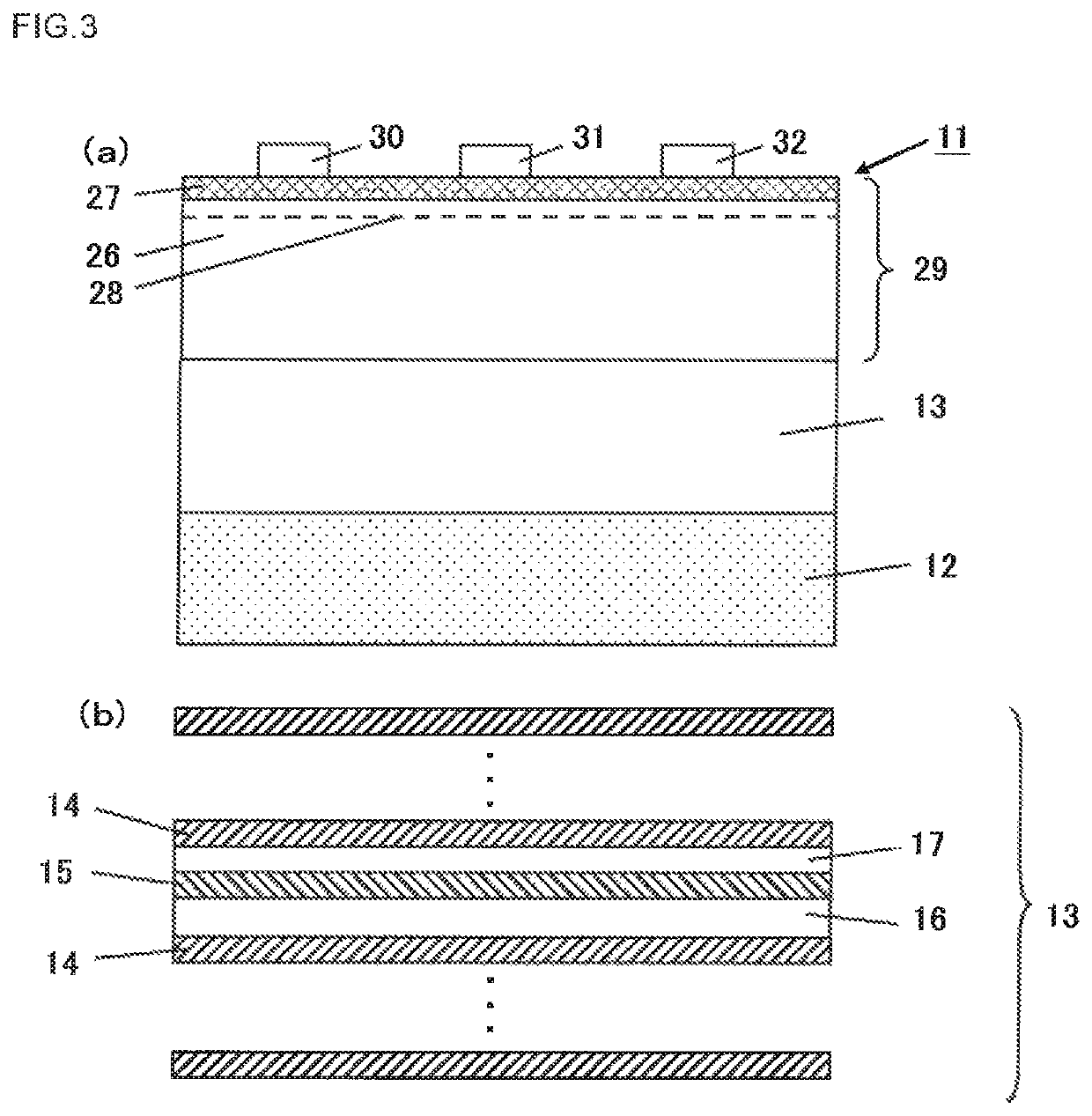 Semiconductor base having a composition graded buffer layer stack