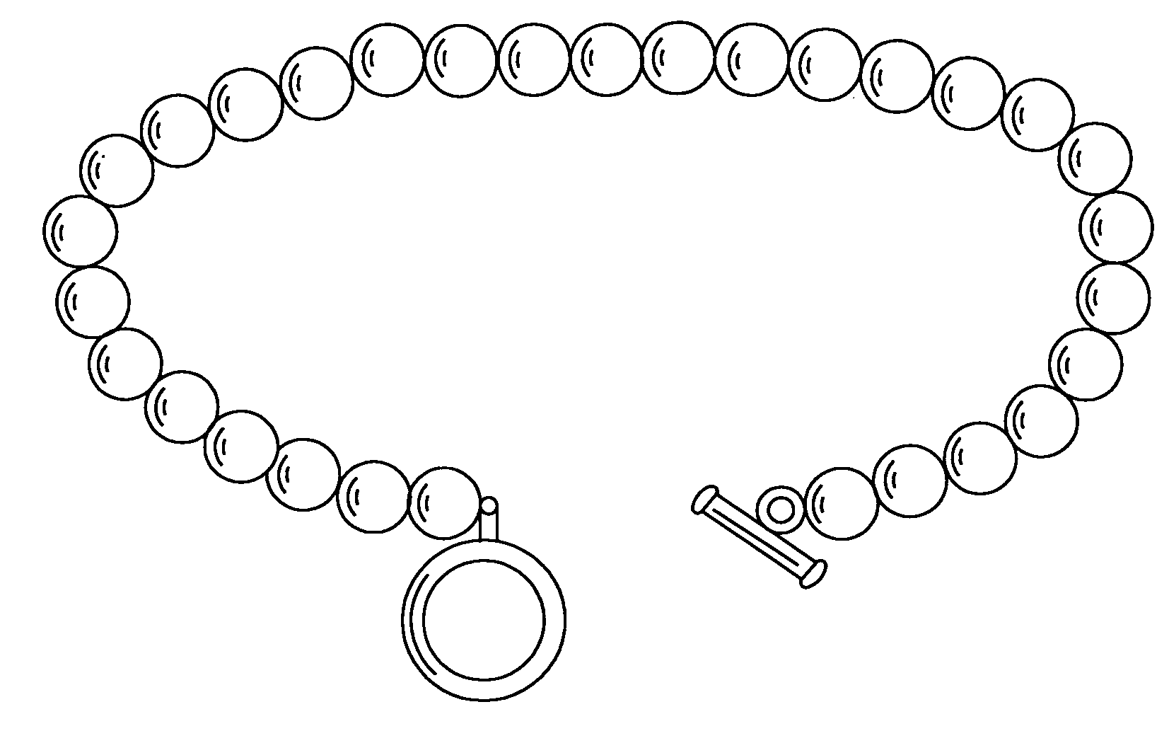 Method of stringing beads and article thereof