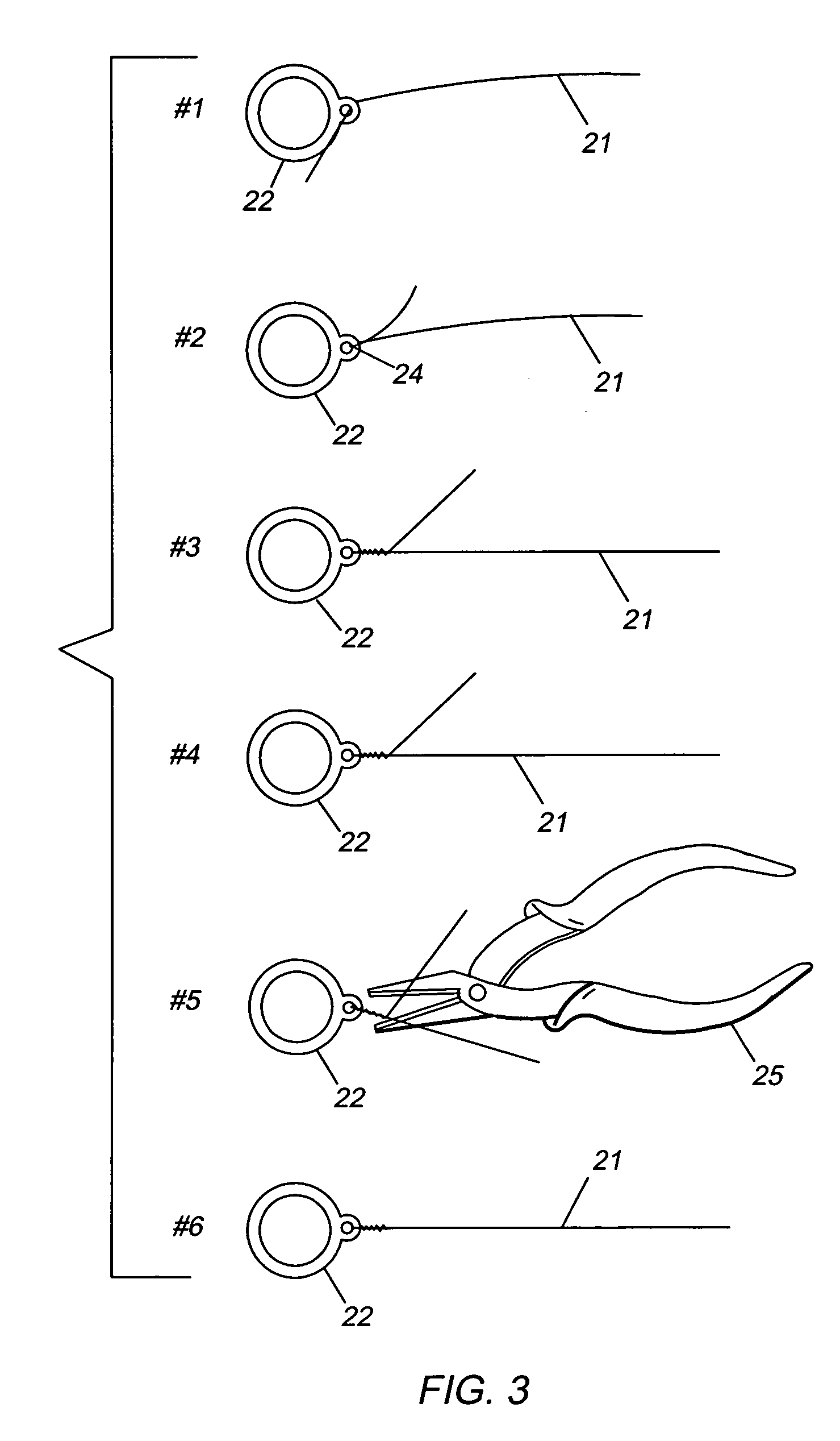 Method of stringing beads and article thereof