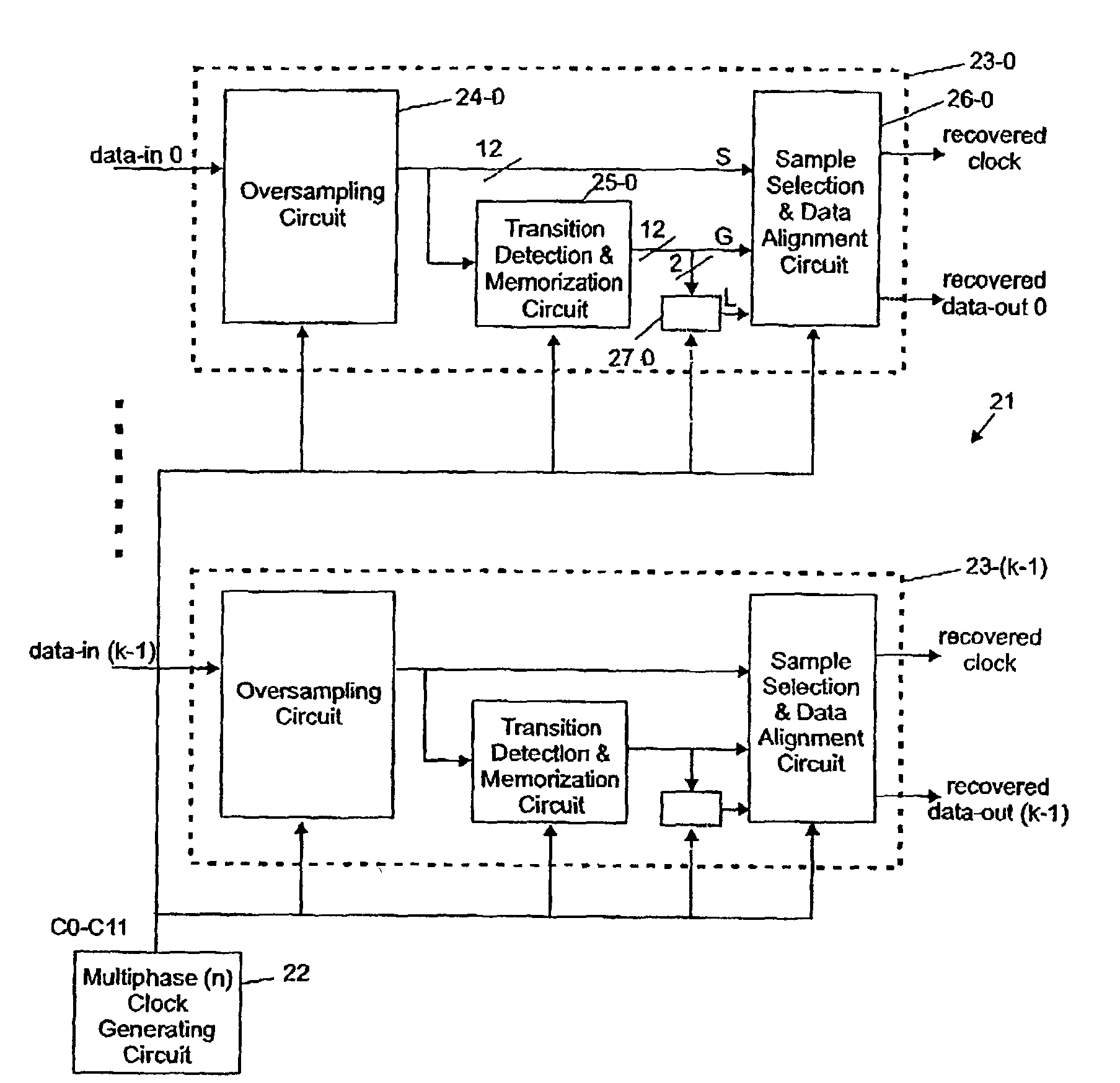Sample selection and data alignment circuit