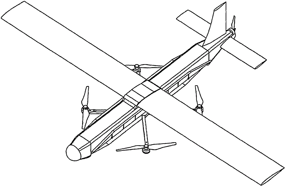 Perpendicular take-off and landing fixed-wing aircraft with multiple automatic retractable rotors