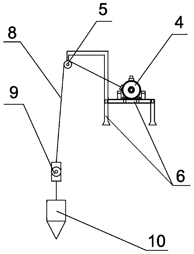 Construction navigation cable pressing device and cable pressing method