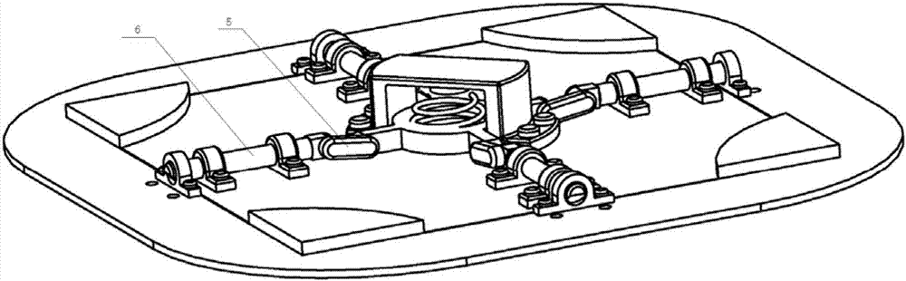 Opening cover lock device based on linkage mechanism