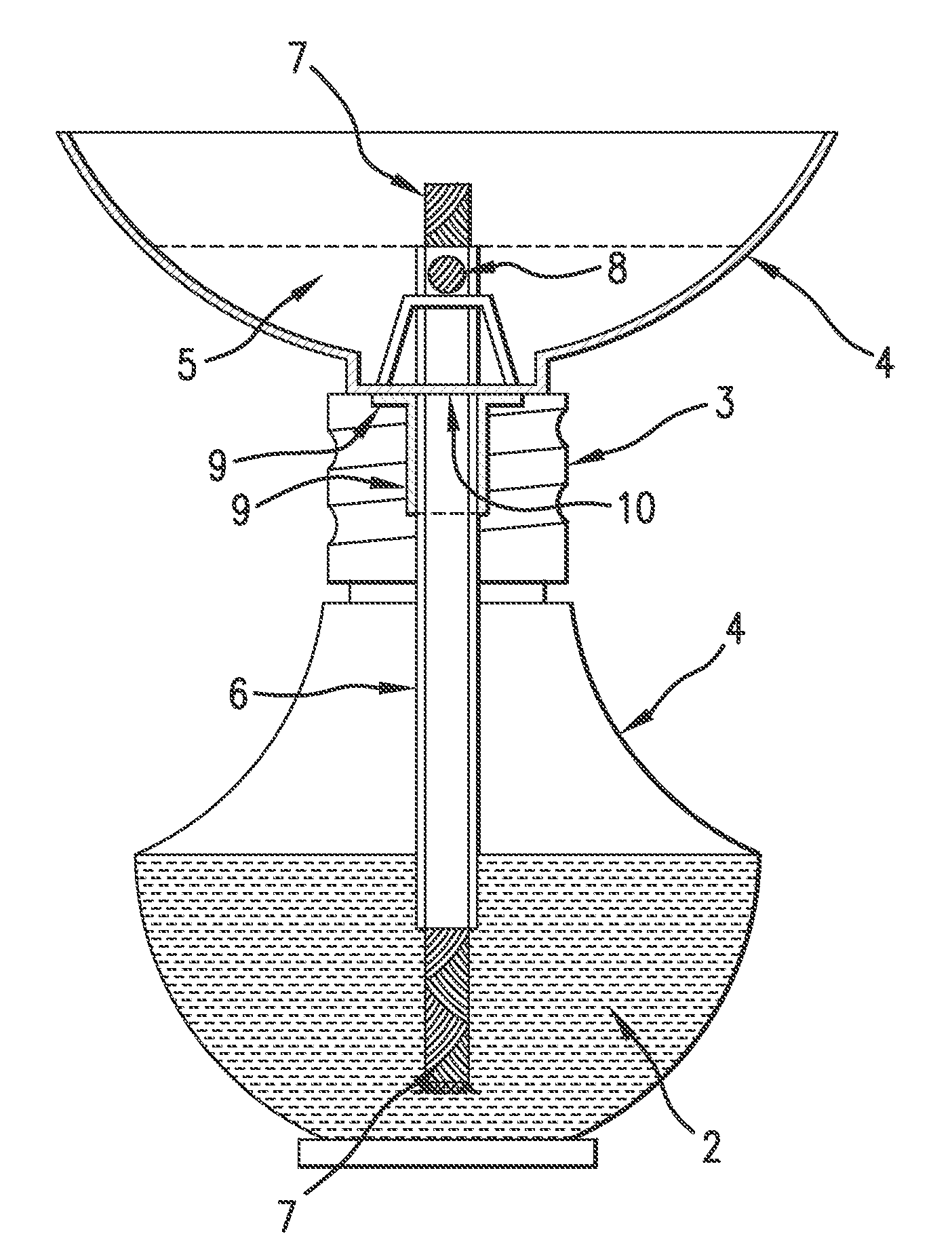 Oil lamp with heat conductive element