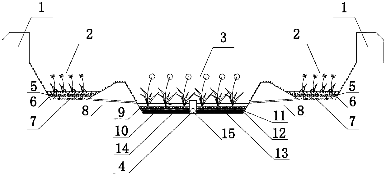 A stepped sunken green space for purifying surface rainwater runoff