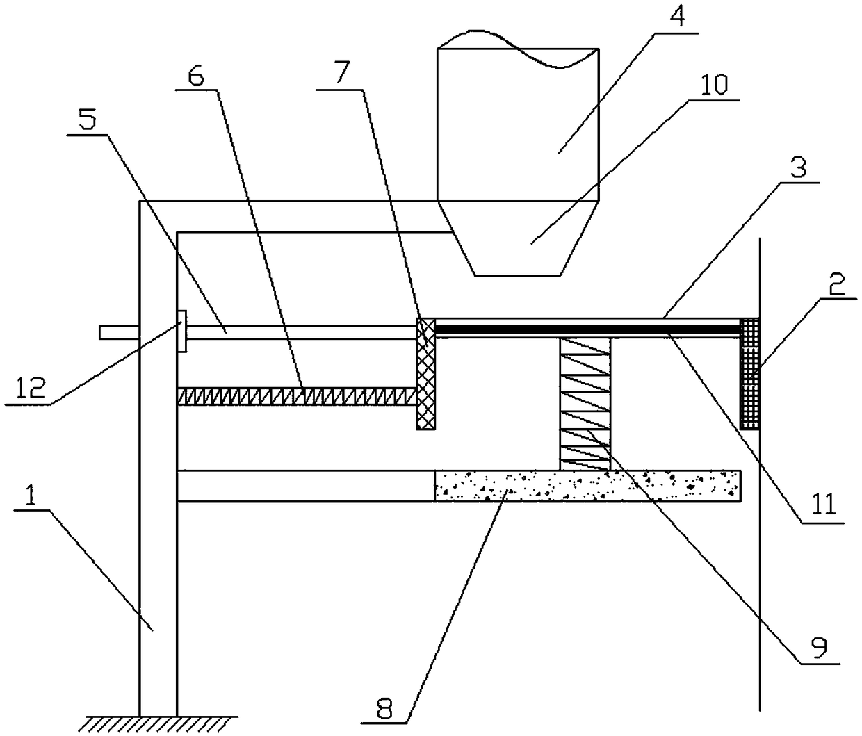 Reverberating furnace feeding device