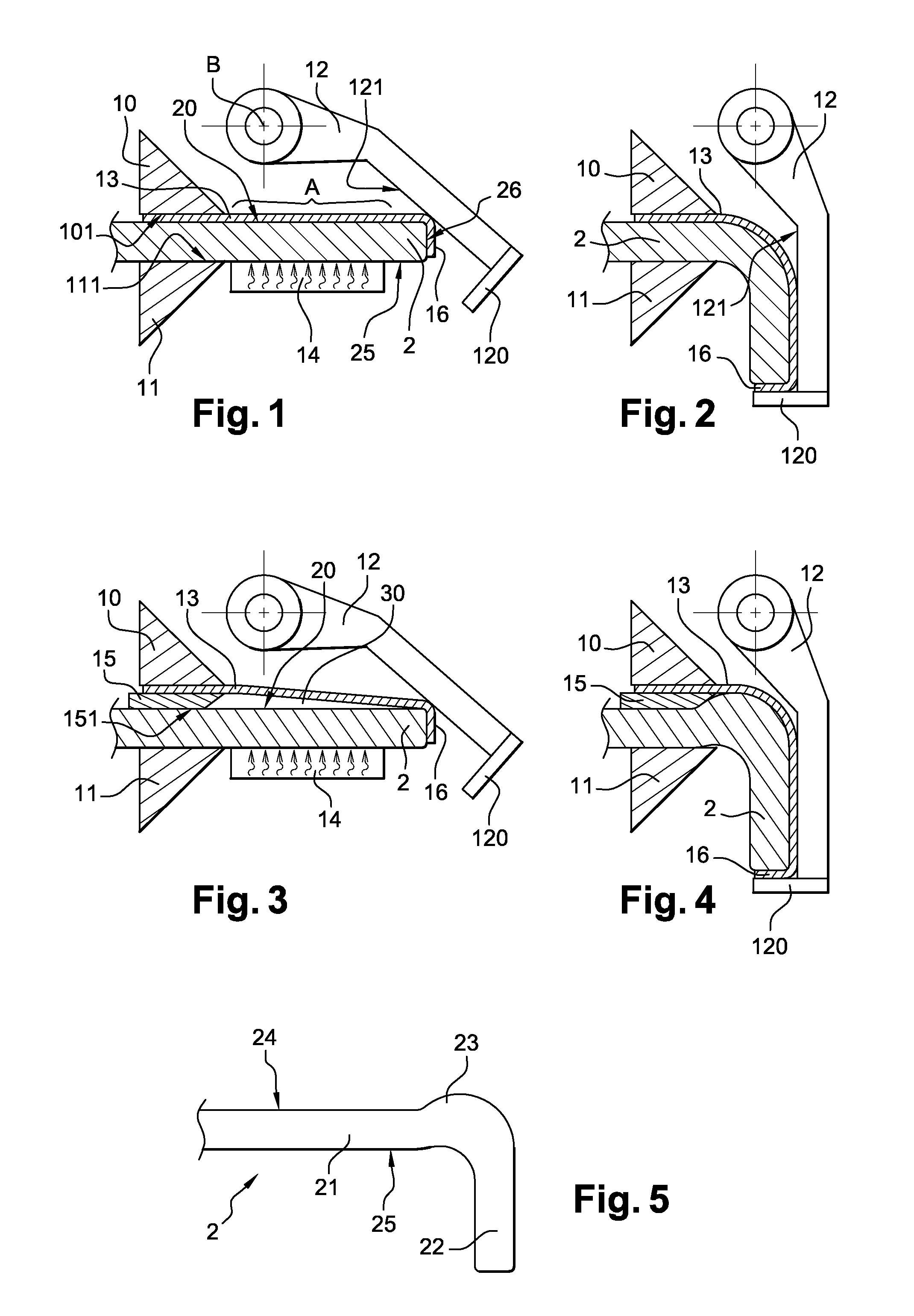 Process and device for bending a sheet of synthetic material filled with alumina trihydrate