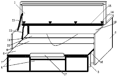 Office table with internal couch