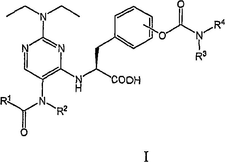 Pyrimidinyl amide compounds which inhibit leukocyte adhesion mediated by VLA-4