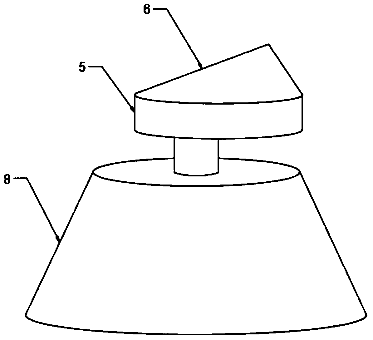 Ore crushing device with dust falling mechanism