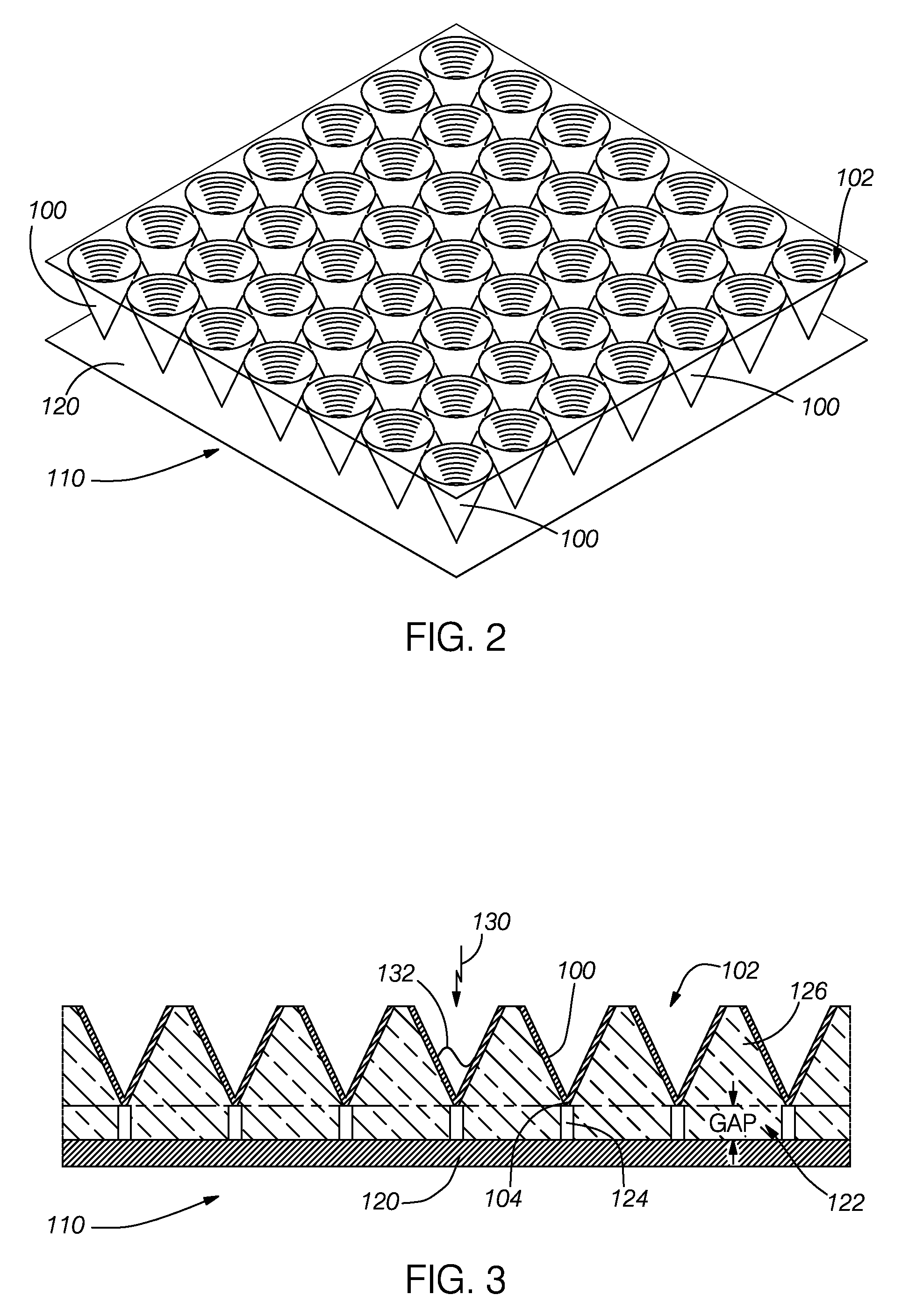 Photo induced enhanced field electron emission collector