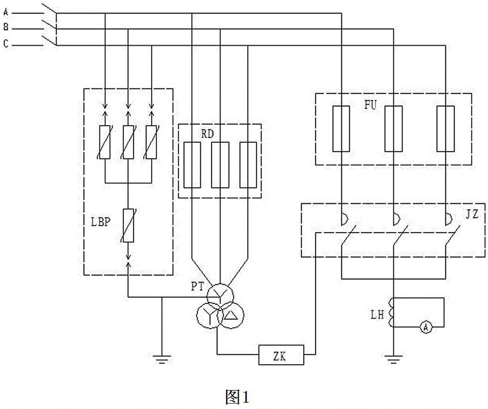 Arc extinction, harmonic elimination and overvoltage protection device of microcomputer