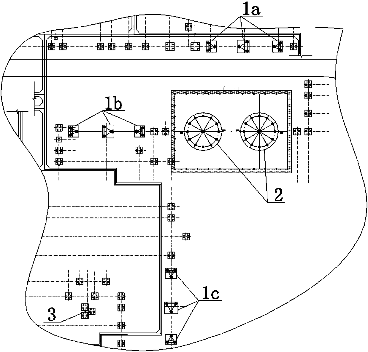 +/- 800 kV convertor station direct-current field high-voltage equipment mounting structure