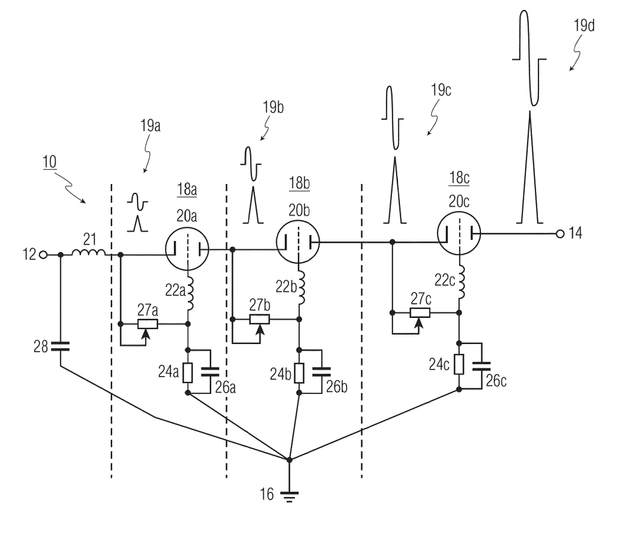 Cascade Voltage Amplifier and Method of Activating Cascaded Electron Tubes
