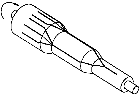 Method for preparing three-dimensional penetrating vessel-like structure network scaffold by drum collection