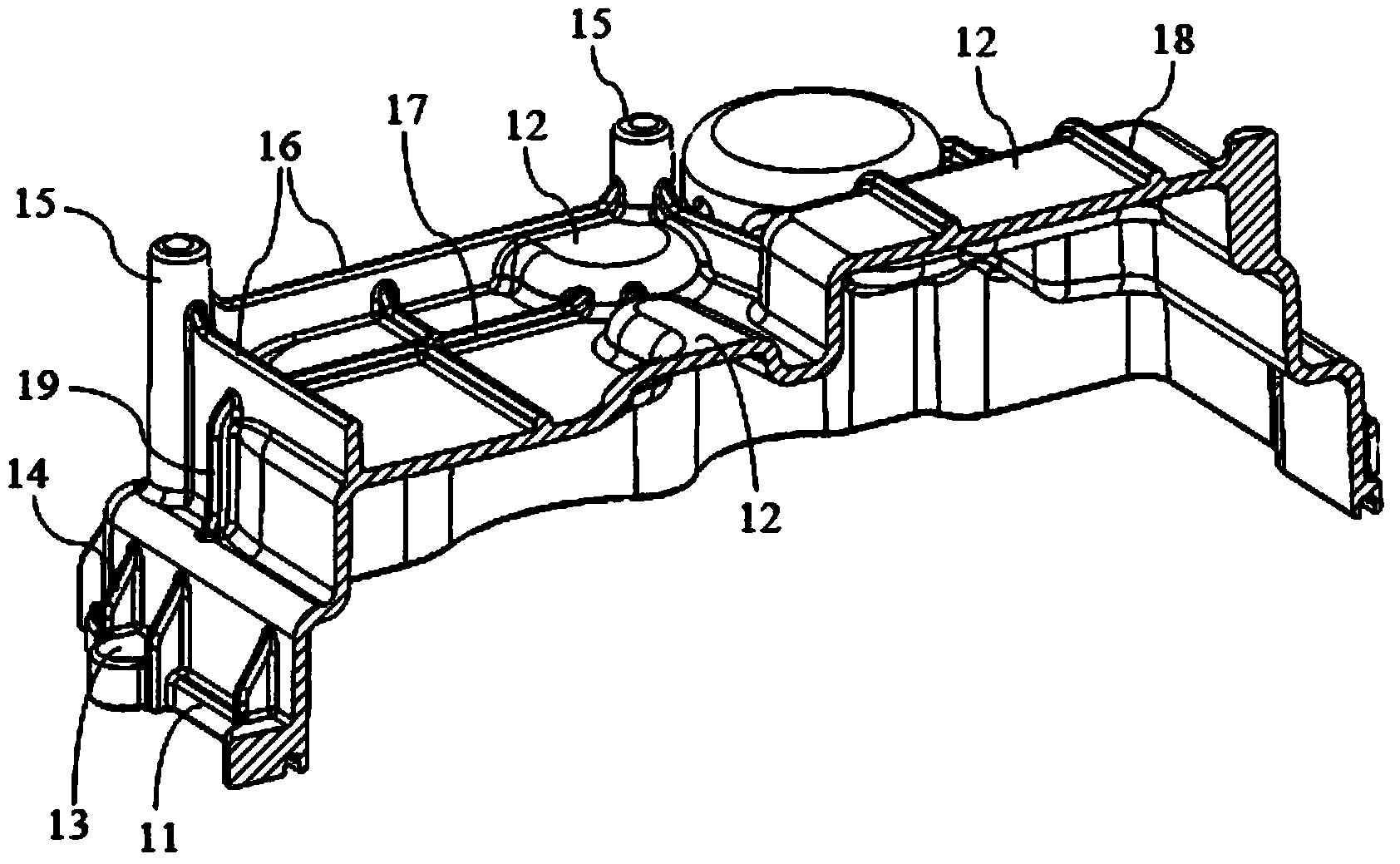 Hydraulic mechanism cover cap of automobile double-clutch transmission