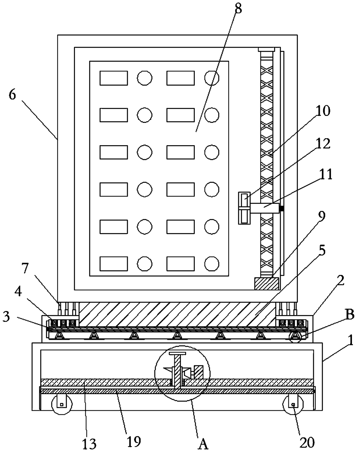 Indoor layered positioning device based on composite positioning technology