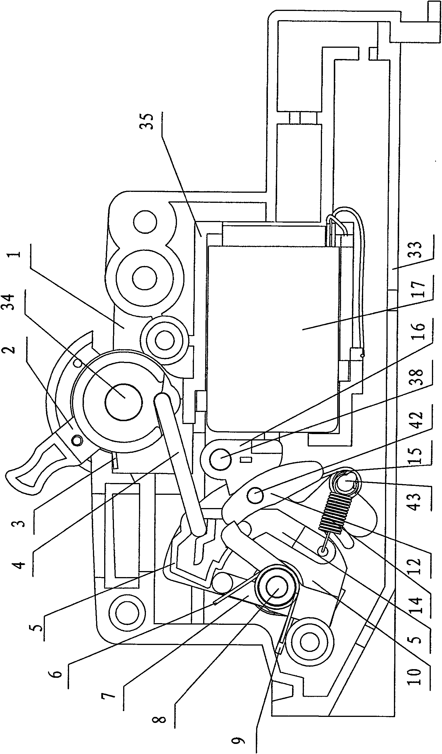 Electromagnetical type residual current movement protectors mechanism