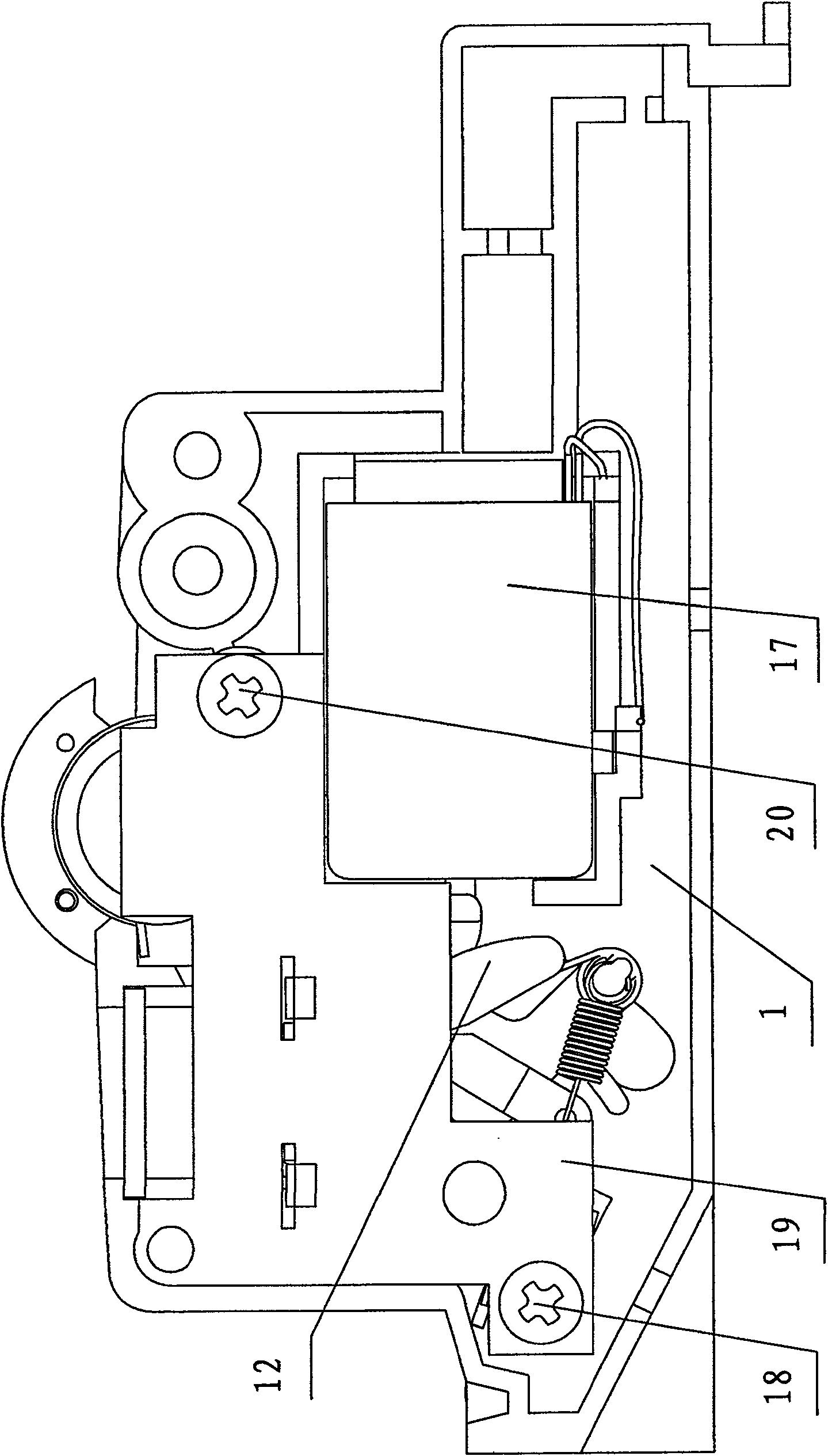 Electromagnetical type residual current movement protectors mechanism