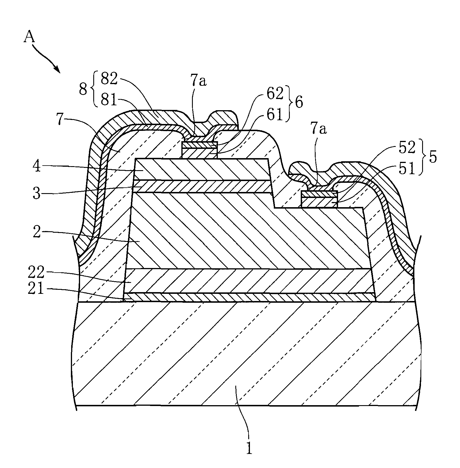 Semiconductor light emitting element and method for manufacturing same