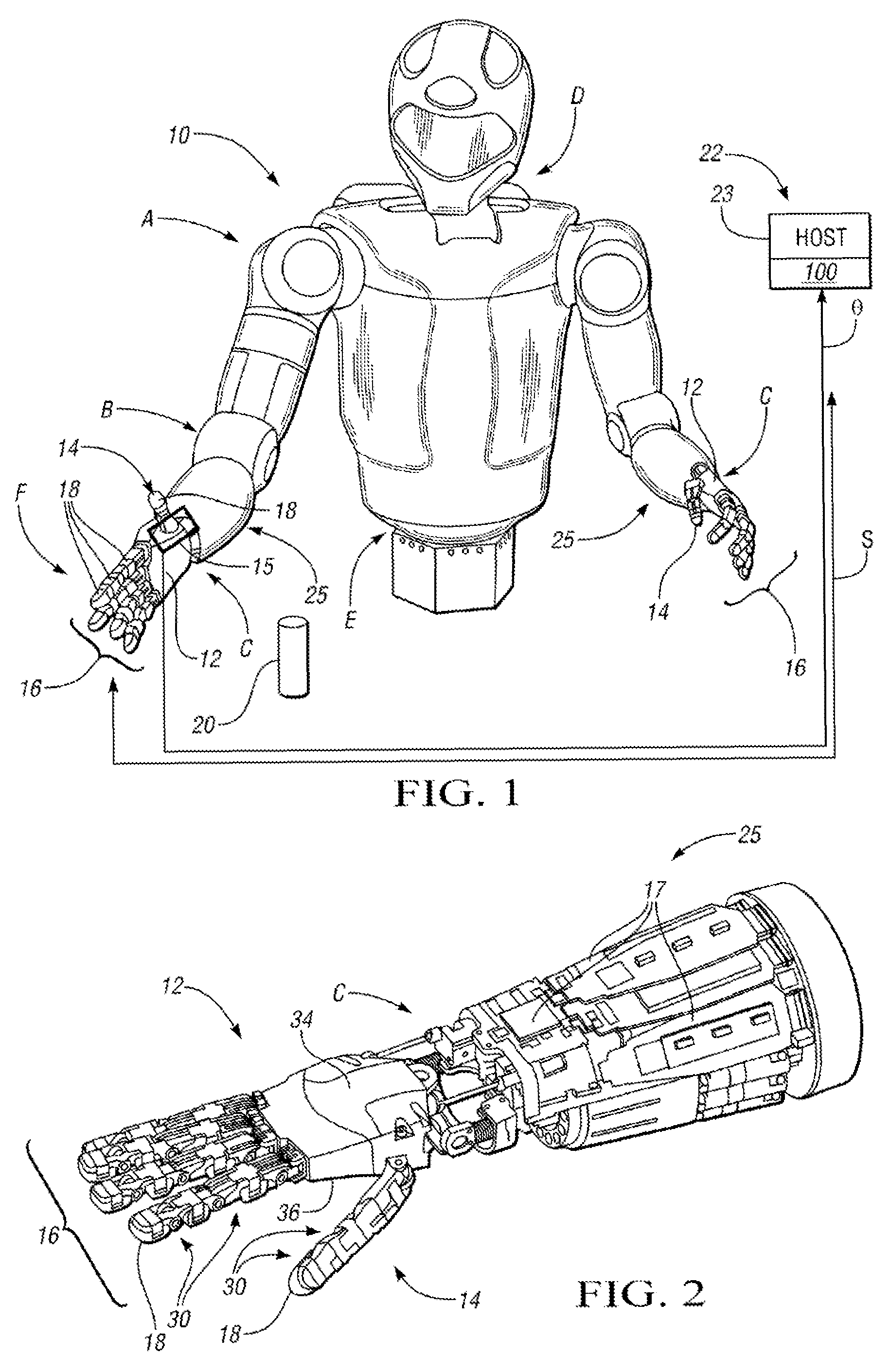 Method and apparatus for calibrating multi-axis load cells in a dexterous robot