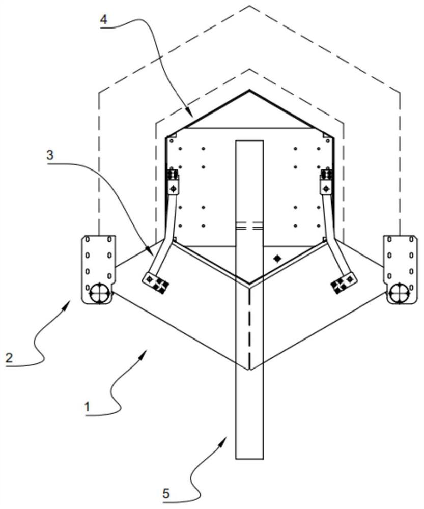Linkage door opening and closing mechanism