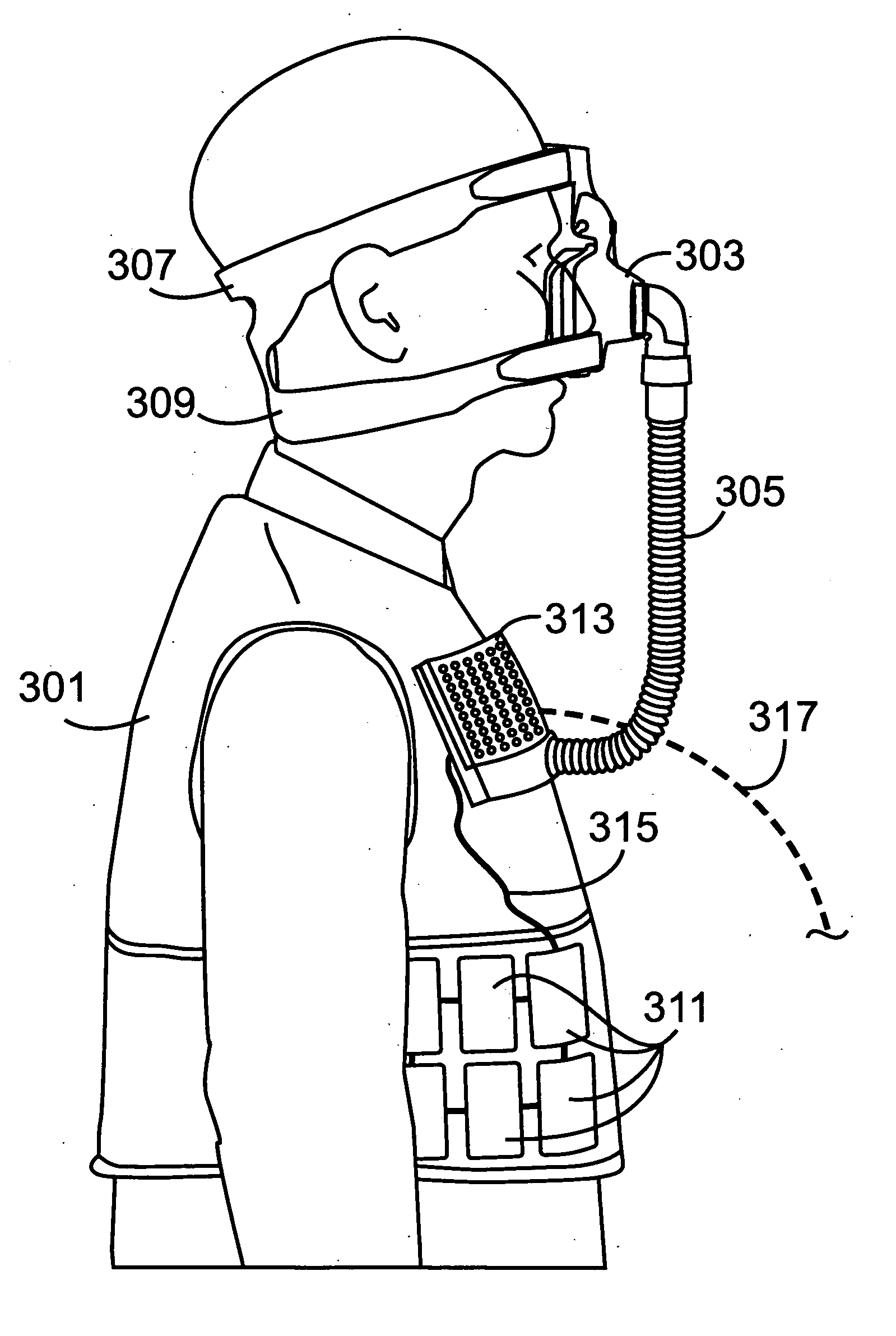 Wearable system for positive airway pressure therapy