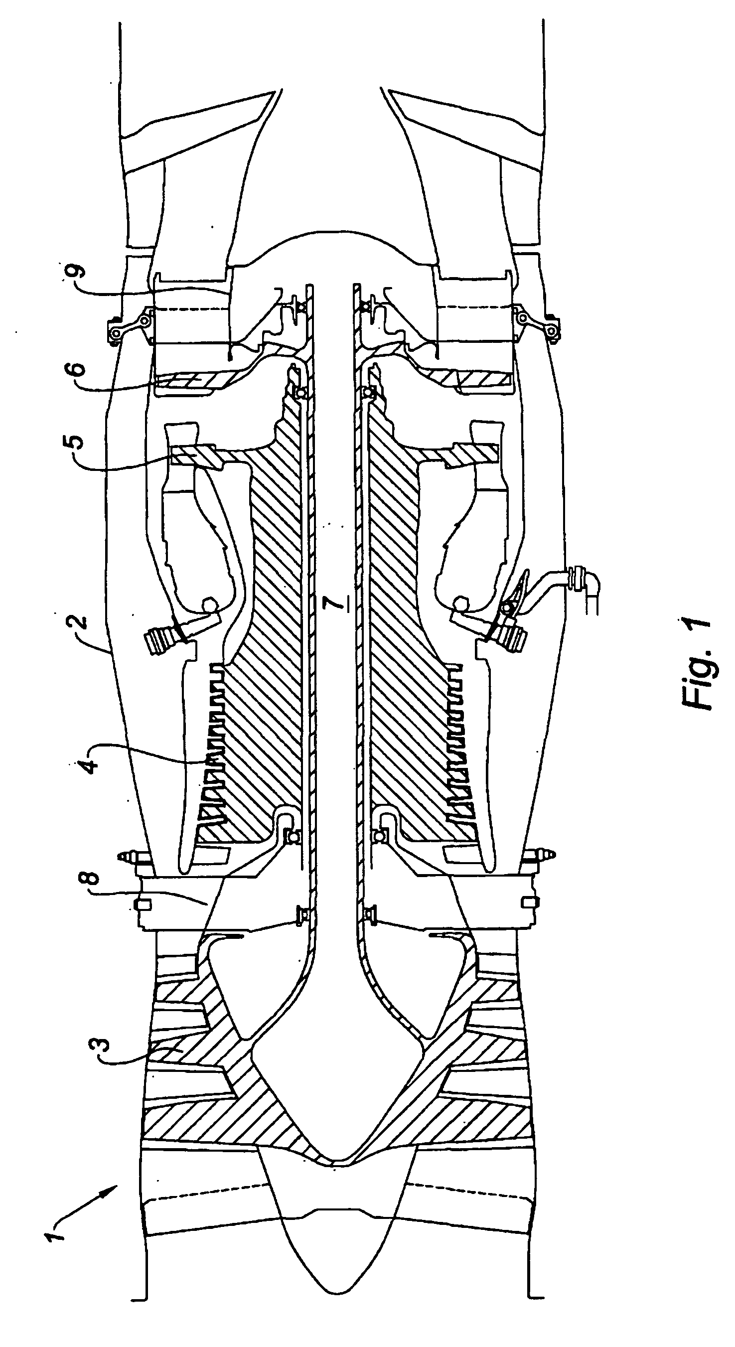 Structural turbine engine casing