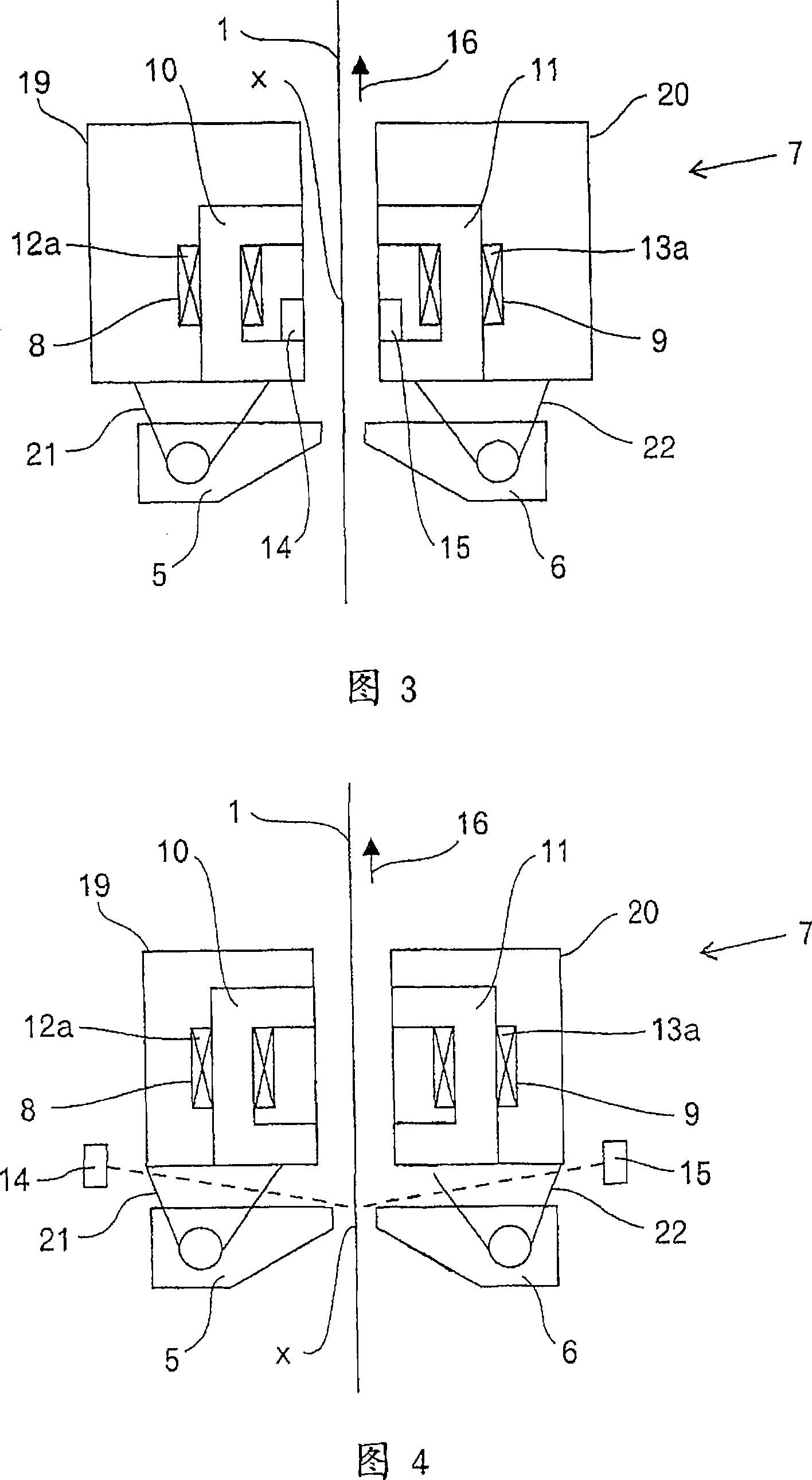 A device and a method for stabilizing a metallic object