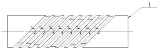 Tilted axial array circumferential eccentric eddy current probe and method for detection of small-diameter pipes