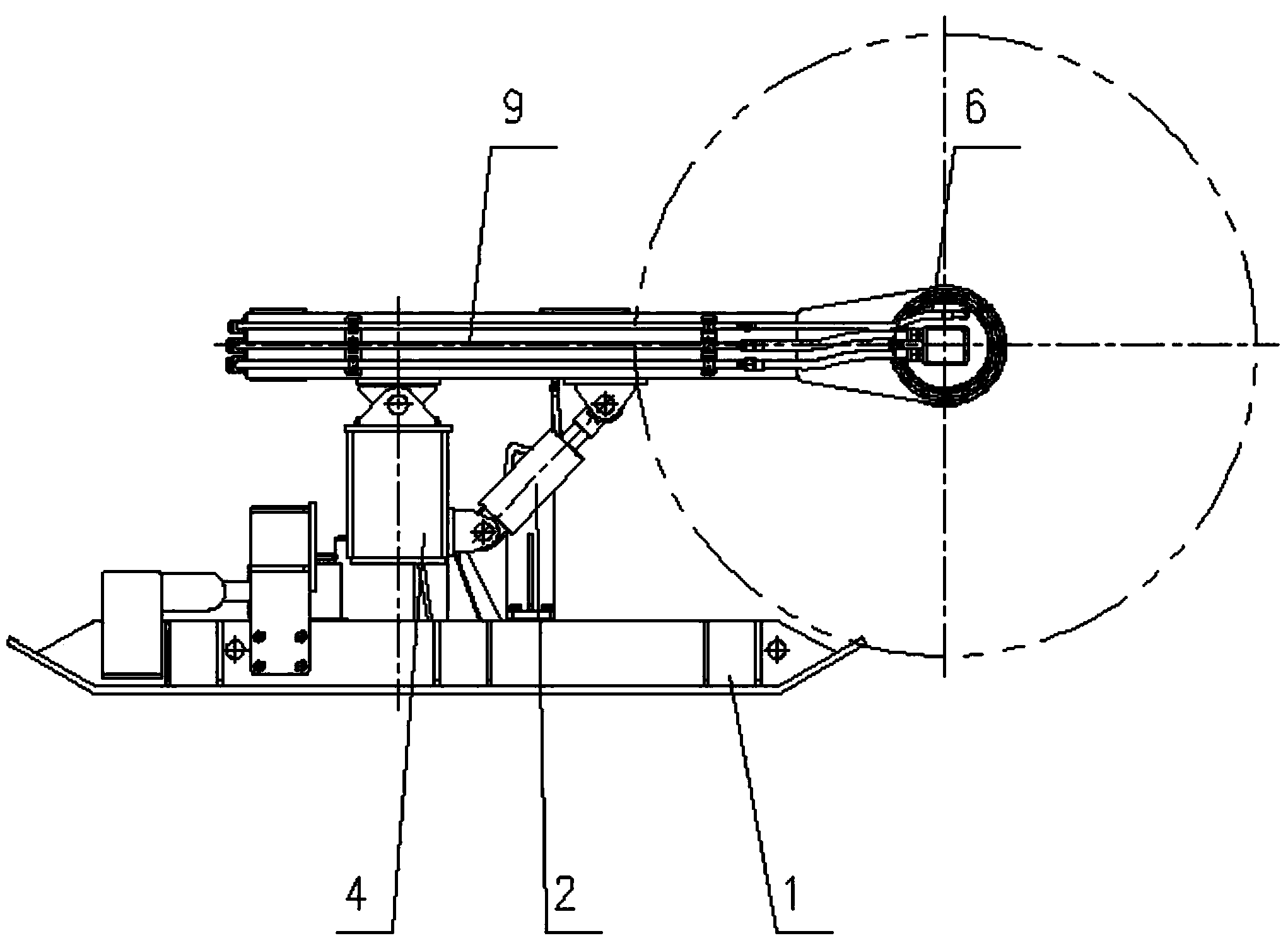 Rotating type belt taking-up and paying-off mechanism
