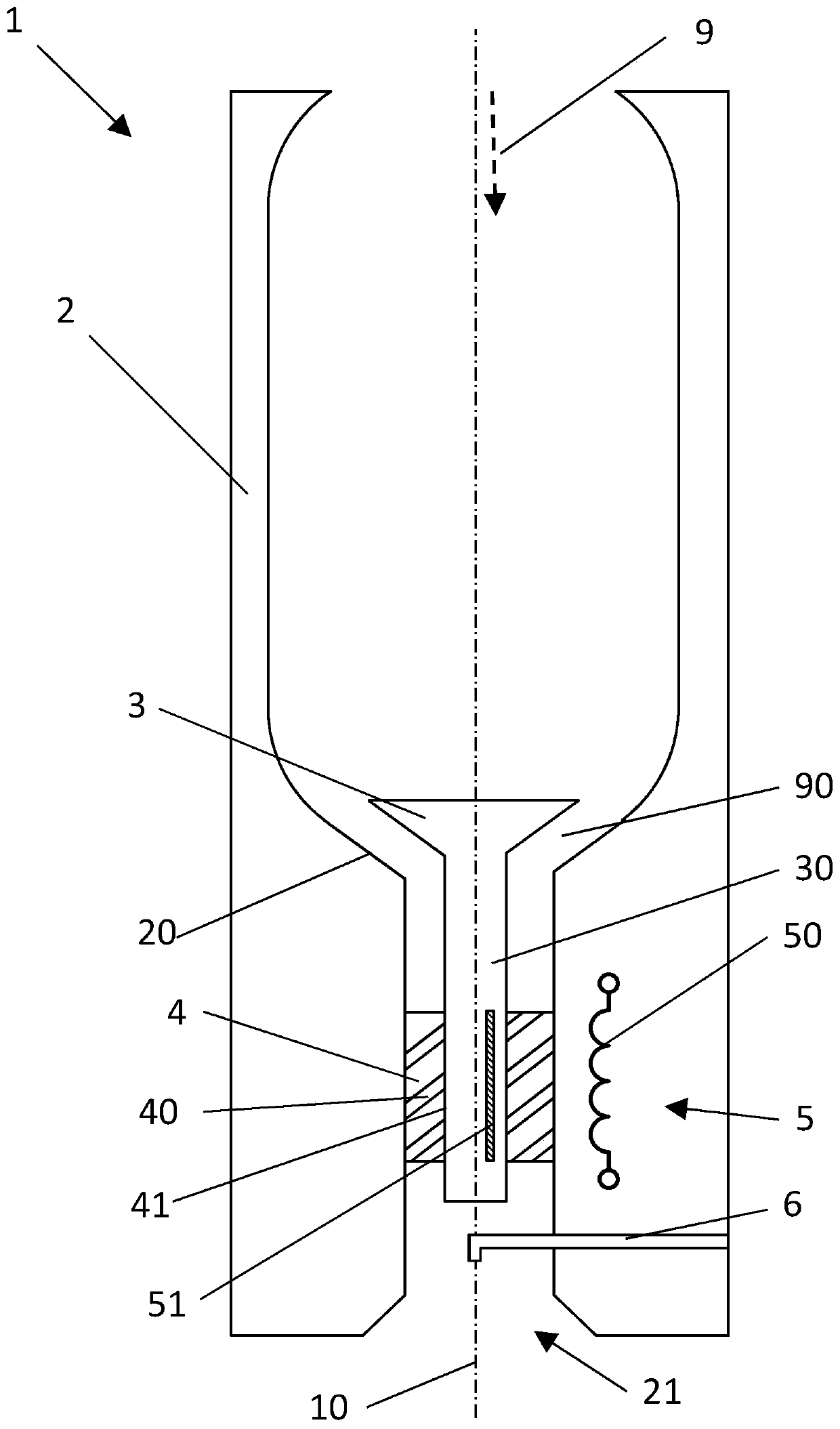 Device for filling fill product