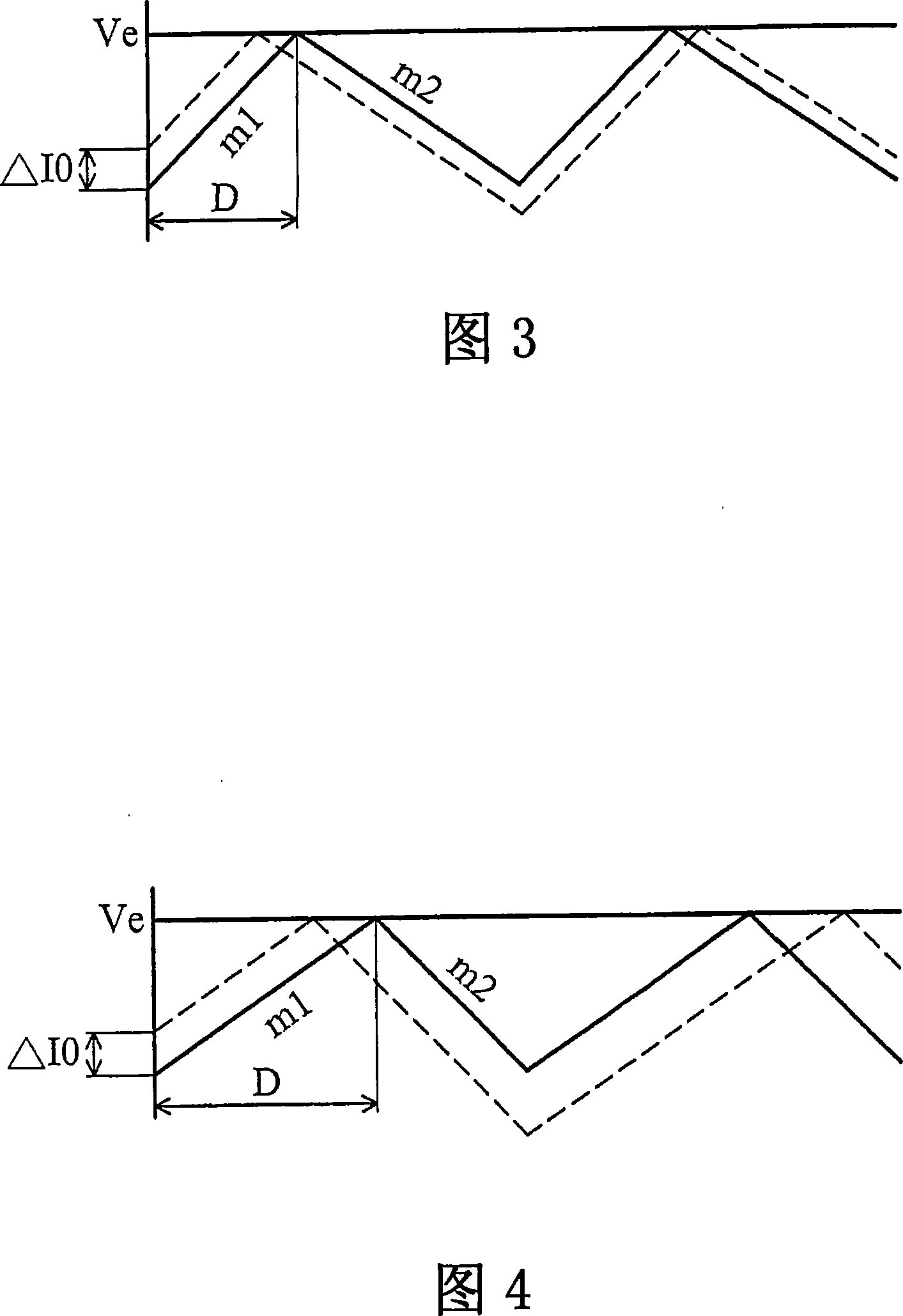 Switching type voltage adjuster and slope compensation process thereof