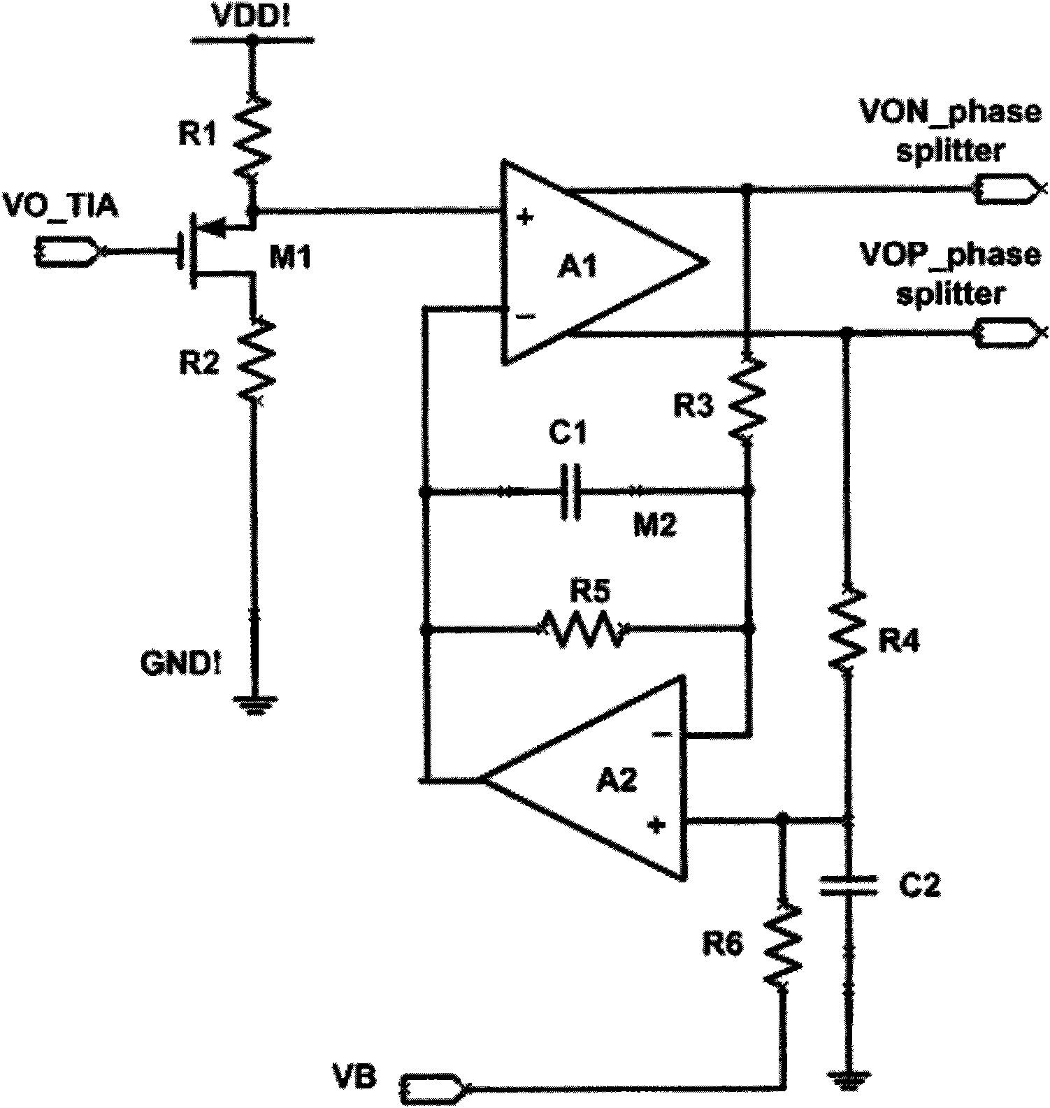 High speed phase splitting circuit