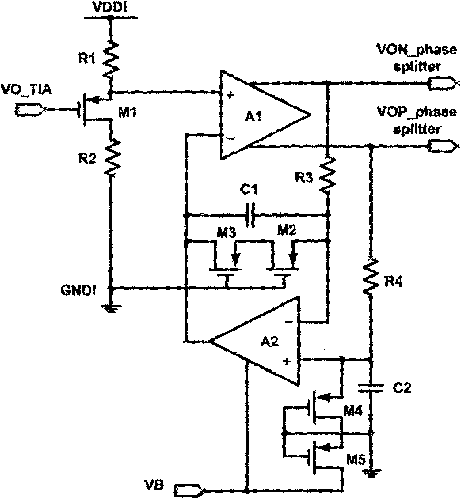 High speed phase splitting circuit