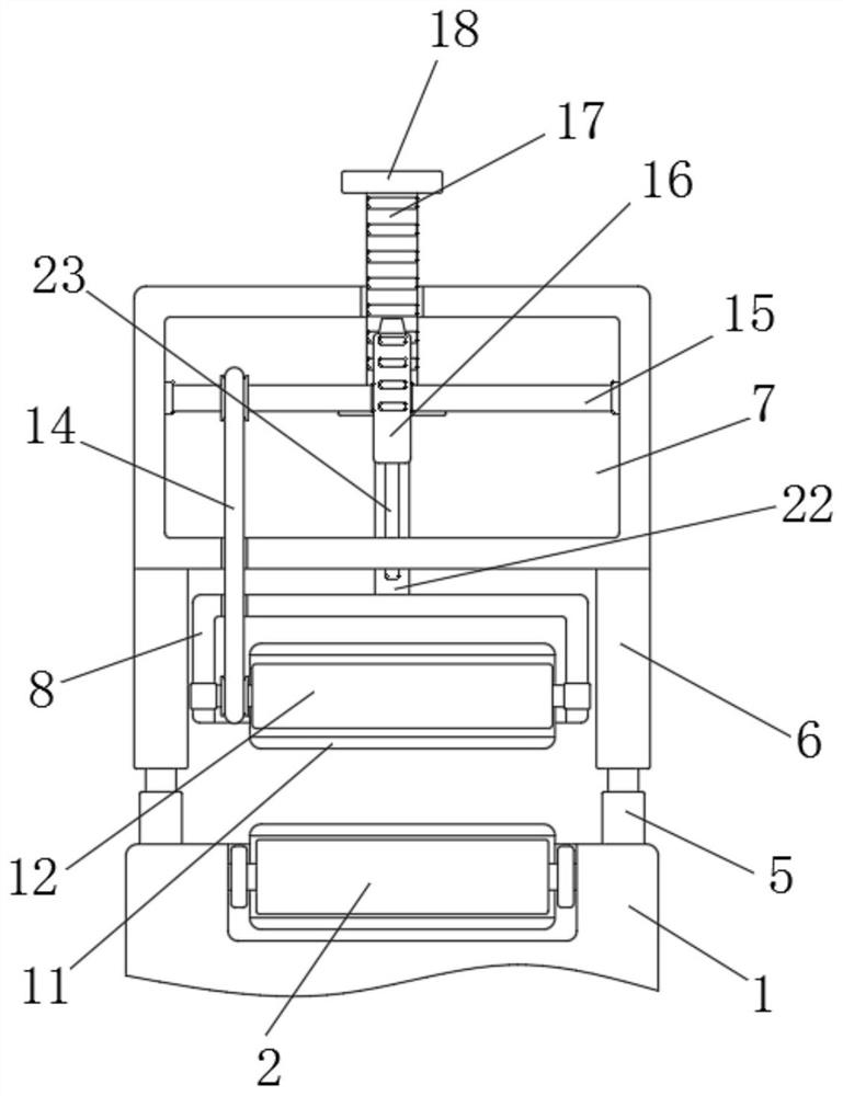 A pressing mechanism for the production of multi-layer carbon fiber composite materials