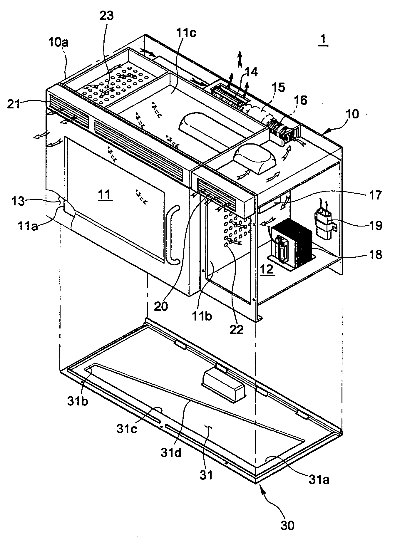 Wall mounted-type microwave oven