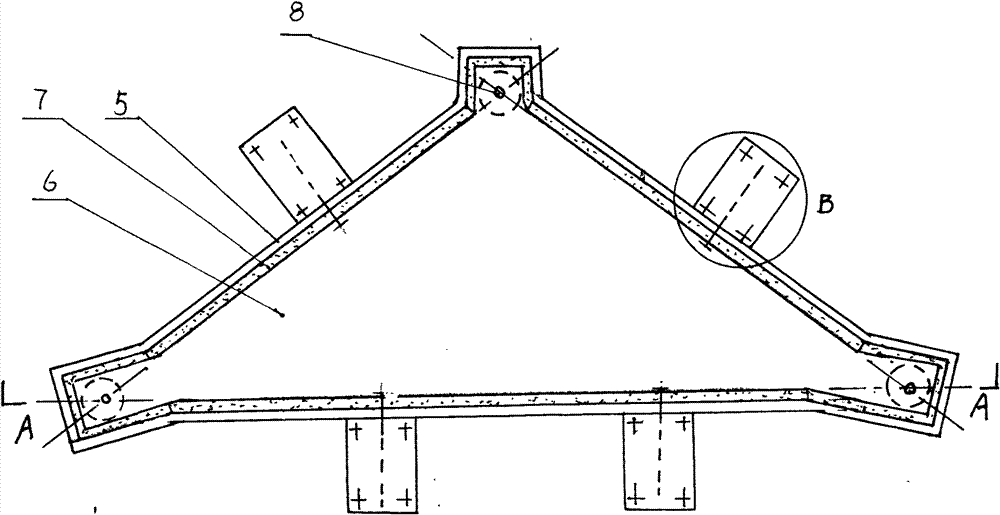 Split-type triangular dynamic truck scale