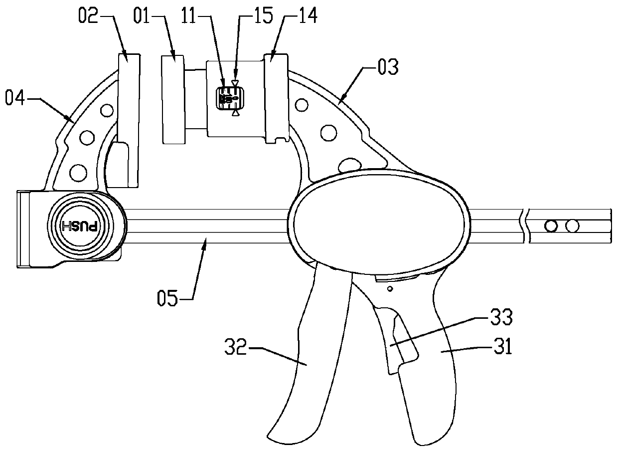 Visual clamping force device and clamp