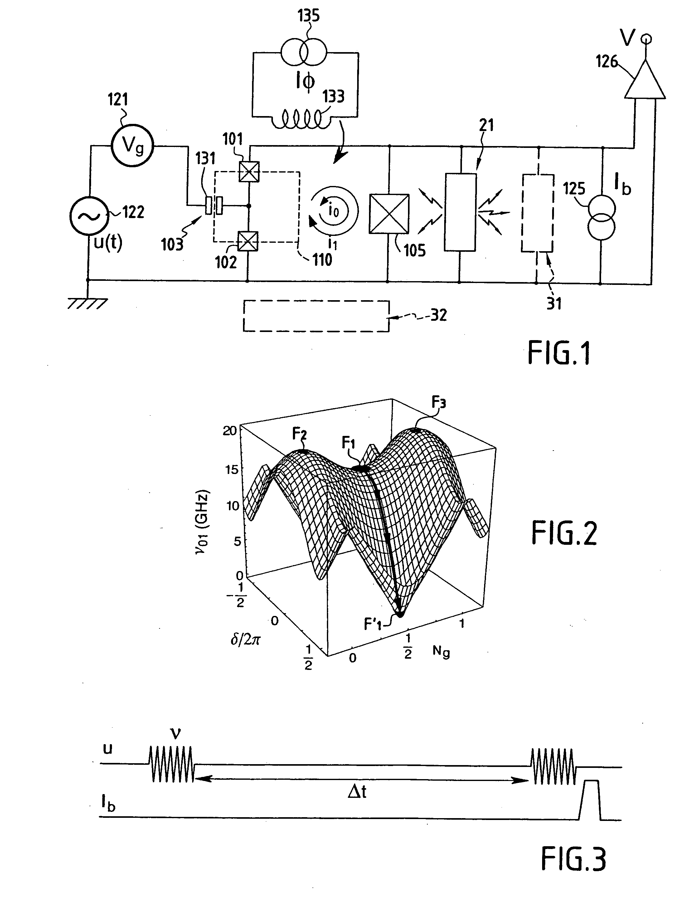 Device for reinitializing a quantum bit device having two energy states