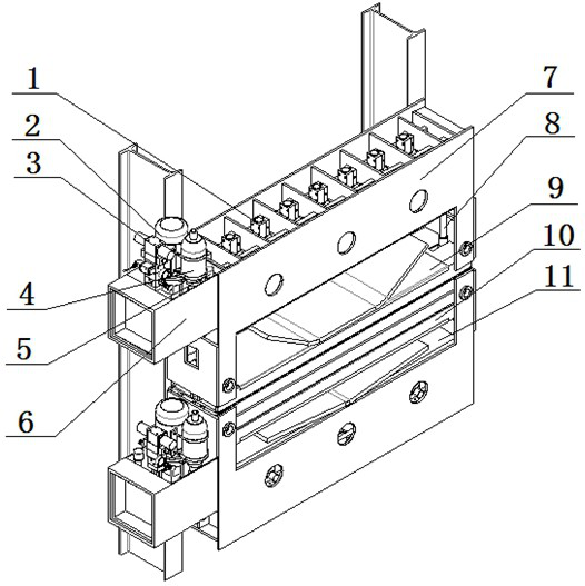 A single-control multi-point synchronous pressure entrainment device