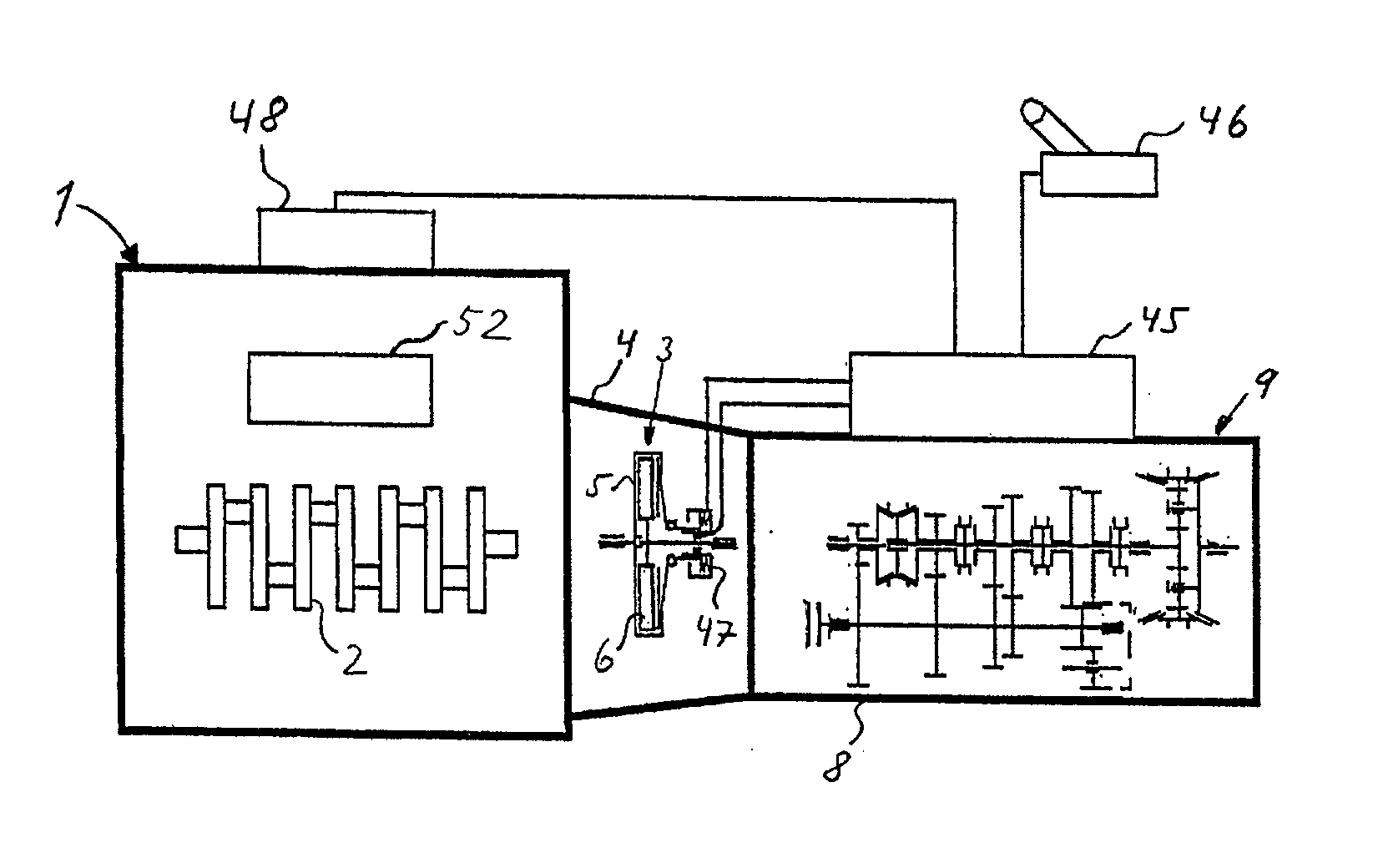 Procedure for upshifting gear in a motor vehicle and a power plant unit for a motor vehicle