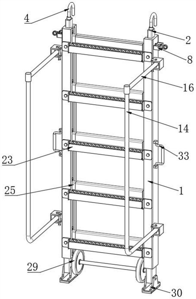 Multipurpose combined rescue ladder for field rescue and mounting method thereof
