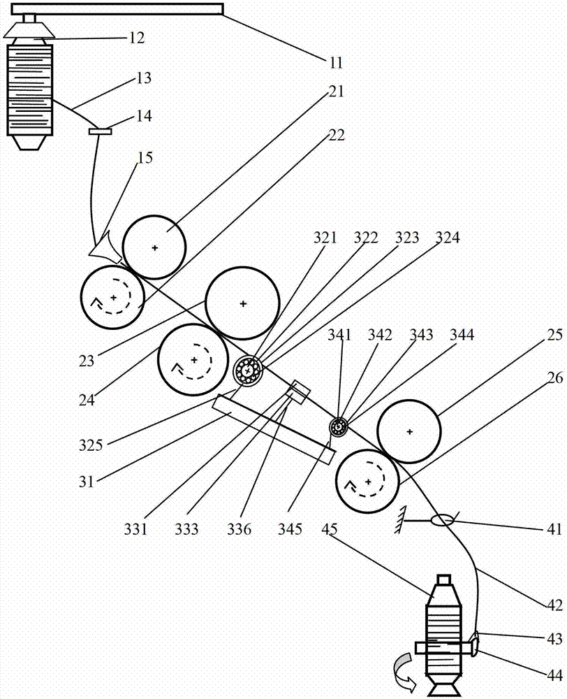 Bright yarn spinning device and application thereof