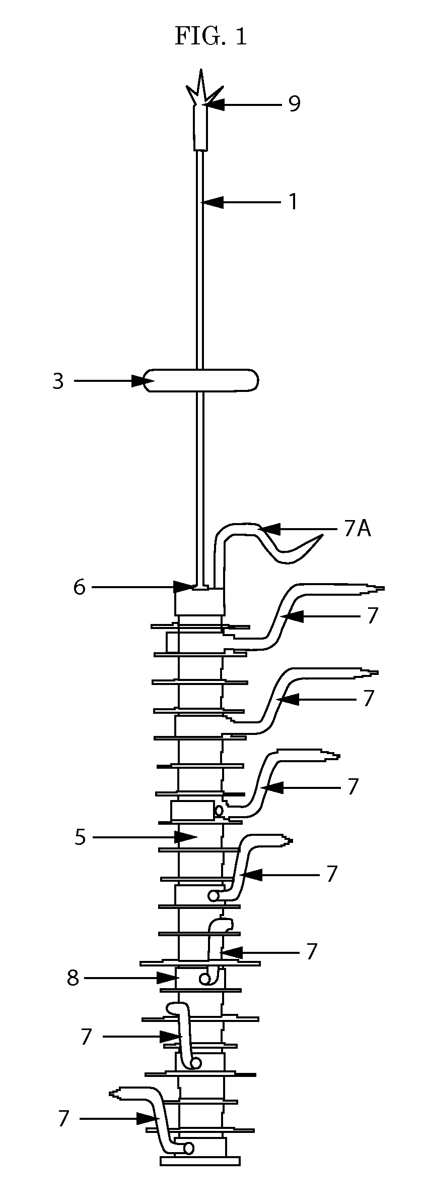 Device to attenuate atmospheric discharges