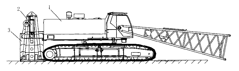 Self-loading and unloading method of rear counterweight of main engine of crawler crane