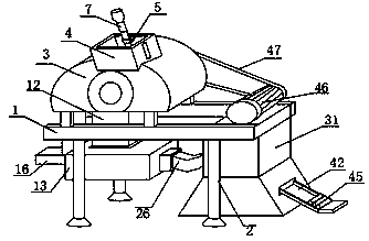 Device and method for processing wood chips of furniture factory