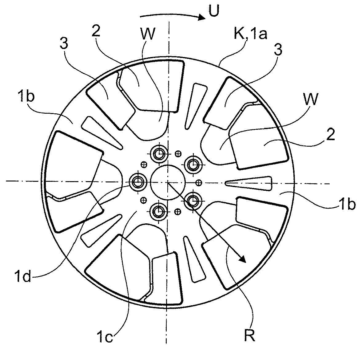 Vehicle Wheel with Cover Elements for the Spaces Between the Spokes