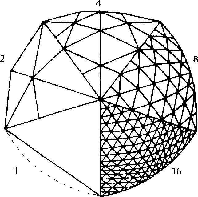 Semispherical roof panel reticulated shell structure with vertical rod supporting for quick assembly